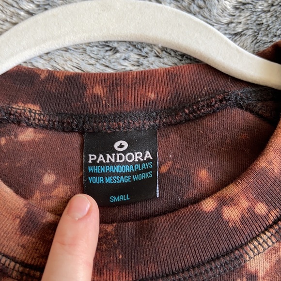 Reverse Tie Dye Bleach Dye Crewneck Crop Vintage - Picture 6 of 16